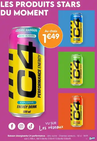 Boisson énergisante c4 performance 