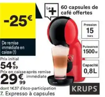 Krups expresso à capsules 