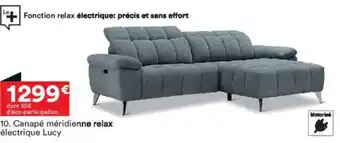 Canapé méridienne relax électrique lucy 