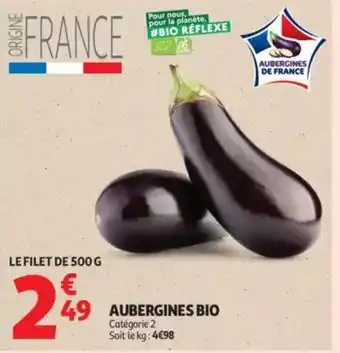 Aubergines bio 