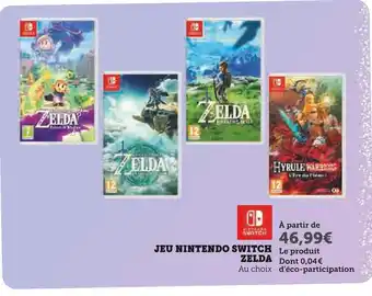 Nintendo switch jeu zelda 