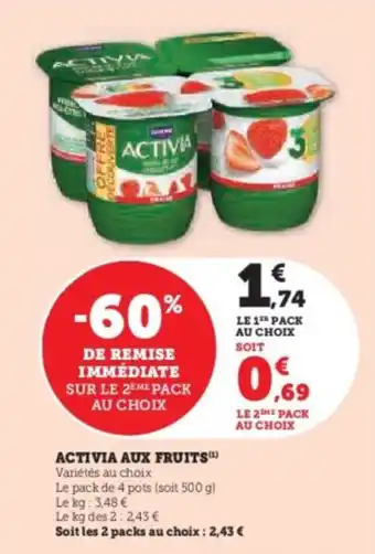 Activia aux fruits 