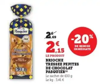 Brioche tressee pepites de chocolat pasquier 