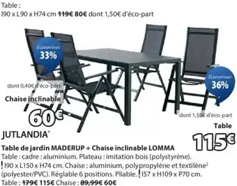 Table de jardin maderup 