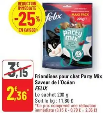 Friandises pour chat party mix saveur de l'océan felix 