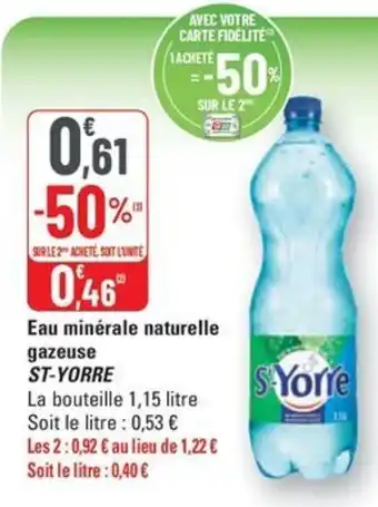 Eau minérale naturelle gazeuse st-yorre 