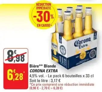 Bière blonde corona extra 