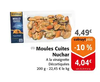 Nuchar moules cuites 