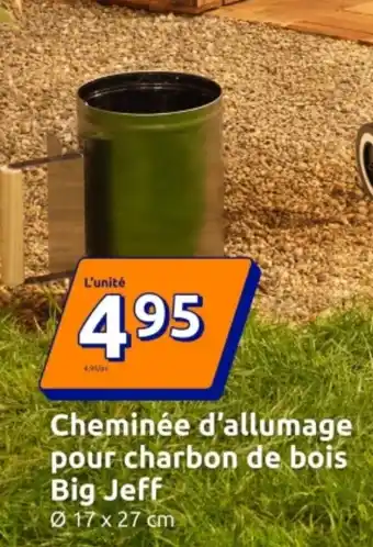 Cheminée d'allumage pour charbon de bois big jeff 