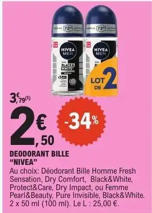 Deodorant bille nivea