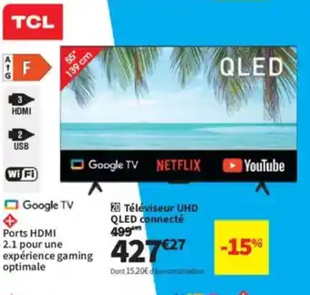 Tcl téléviseur uhd qled connecté
