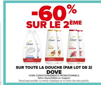 Dove sur toute la douche