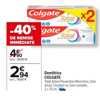 Colgate dentifrice