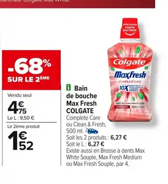 Colgate bain de bouche max fresh