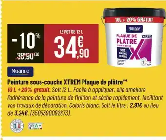 Nuance peinture sous-couche xtrem plaque de plâtre