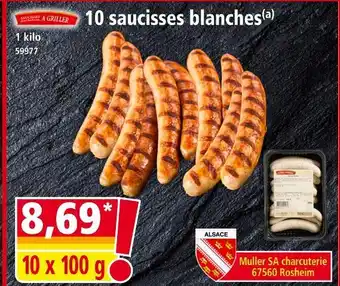10 saucisses blanches