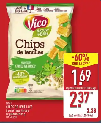 Vico chips de lentilles