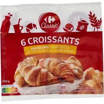 Carrefour classic' croissants pur beurre surgelés
