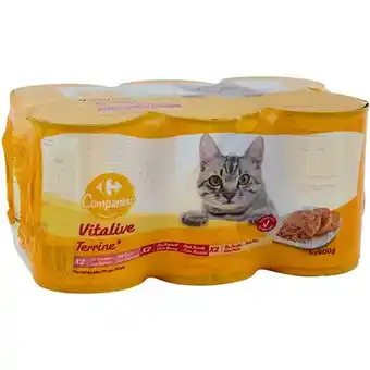 Carrefour companino vitalive pâtées repas pour chats
