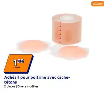 Adhésif pour poitrine avec cache- tétons