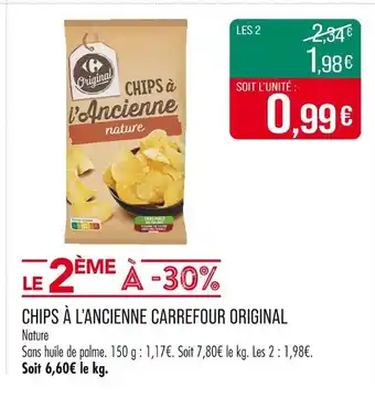 Carrefour original chips à l'ancienne