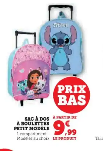 Sac à dos à partir de à roulettes petit modèle