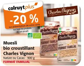 Charles vignon muesli bio croustillant nature