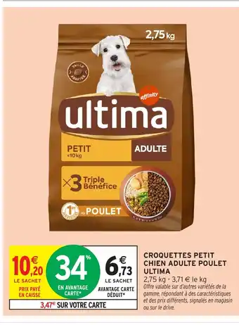 Ultima croquettes petit chien adulte poulet