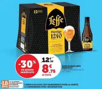 Biere blonde leffe prestige 8°