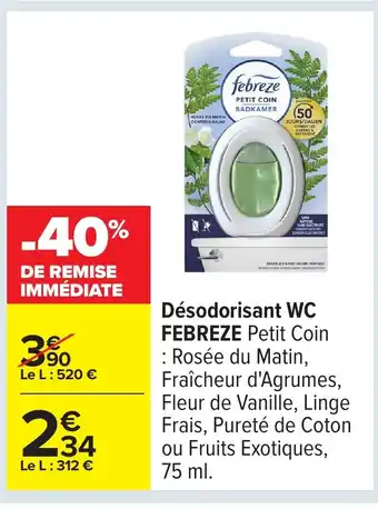 Febreze désodorisant wc