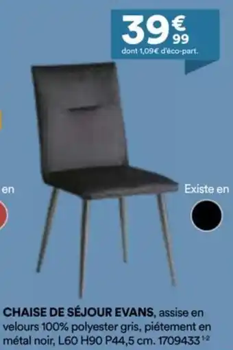 Chaise de séjour evans