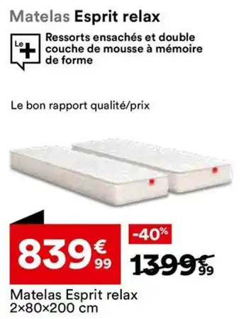 Matelas esprit relax