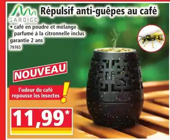 Répulsif anti-guêpes au café