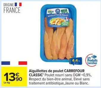 Aiguillettes de poulet carrefour classic'