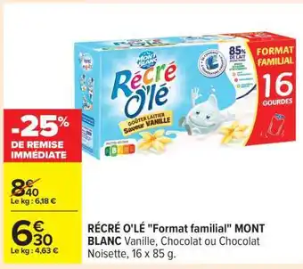 Récré o’lé format familial mont blanc