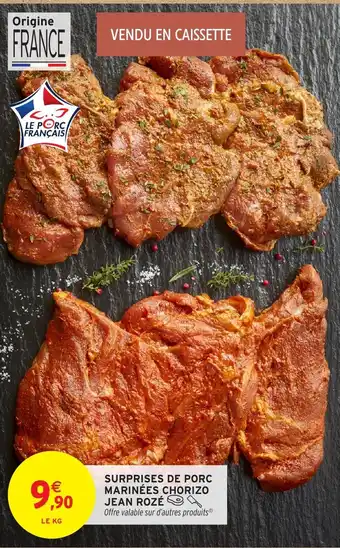Jean rozé surprises de porc marinées chorizo