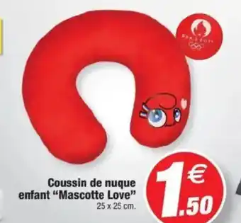 Coussin de nuque enfant "mascotte love"
