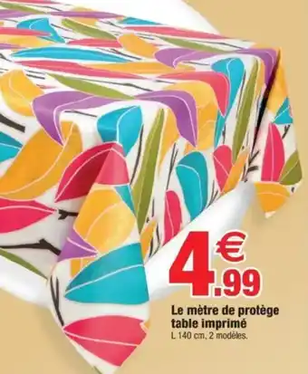 Le mètre de protège table imprimé