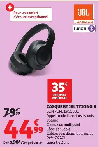 Jbl casque bt jbl t710 noir