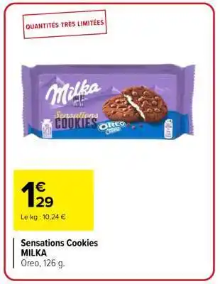 Sensations cookies milka