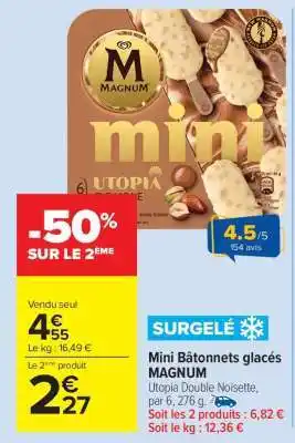 Mini bâtonnets glacés magnum
