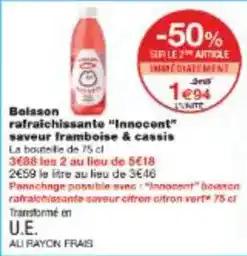 Innocent - bolsson rafraîchissante saveur framboise & cassis